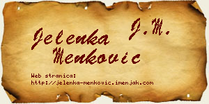 Jelenka Menković vizit kartica